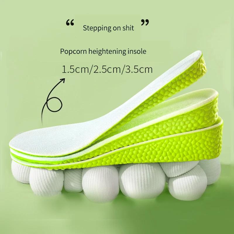 Internal height increasing insole made of EVA material with three heights suitable for both men and women