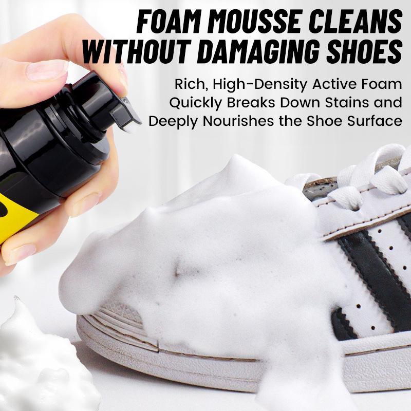 Shoe Cleaner Kit for Sneaker, Cleaning Kit, Water-Free Foam Sneaker Cleaner 5.3Oz with 2 Brushes & Microfiber Towel,Work on White Shoe,Suede,Boot,Canvas,PU,Fabric,etc