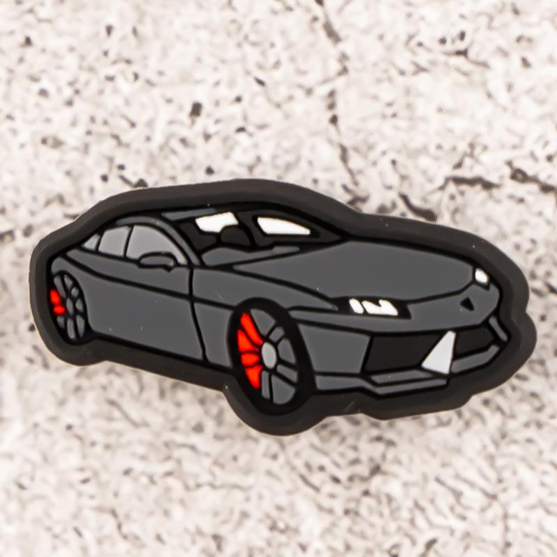 Race Car Charms Supercar 12PCS Drift Car PVC Cute Clog Pins Accessories Party Favors Birthday Gifts Holidays Decoration for Boys Women Girls