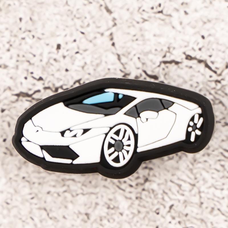 Race Car Charms Supercar 12PCS Drift Car PVC Cute Clog Pins Accessories Party Favors Birthday Gifts Holidays Decoration for Boys Women Girls