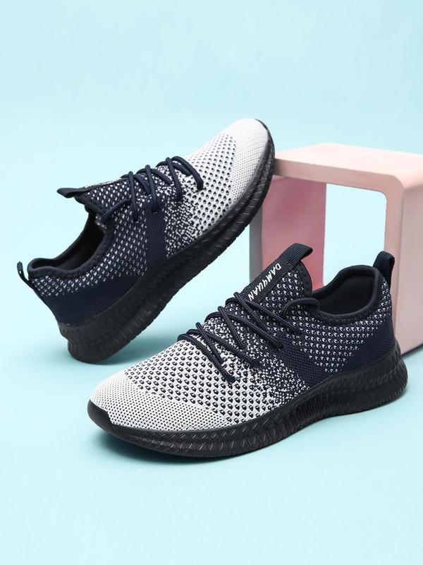 Men's Fashionable Breathable Lightweight Mesh Sneakers, Casual Comfortable Running Shoes, Male All-match Round Toe Sports Shoes for Daily Wear