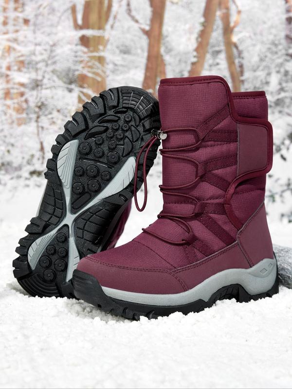 Women's Colorblock Waterproof Outdoor Snow Boots, Sporty Thermal Lined Comfortable Shoes for Winter, Non-slip Outdoor Sports Shoes for Women