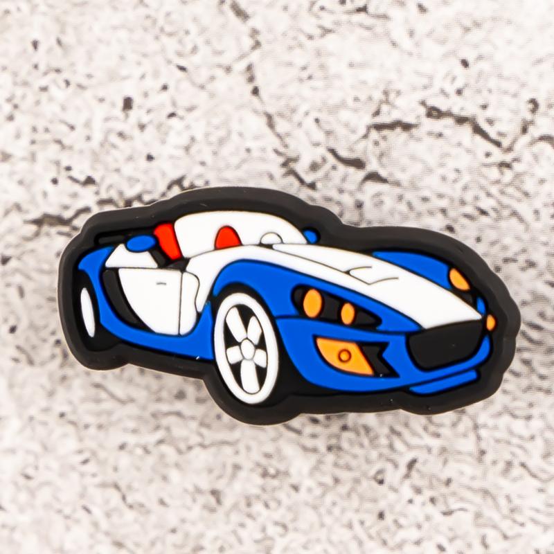 Race Car Charms Supercar 12PCS Drift Car PVC Cute Clog Pins Accessories Party Favors Birthday Gifts Holidays Decoration for Boys Women Girls