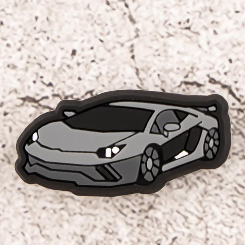 Race Car Charms Supercar 12PCS Drift Car PVC Cute Clog Pins Accessories Party Favors Birthday Gifts Holidays Decoration for Boys Women Girls