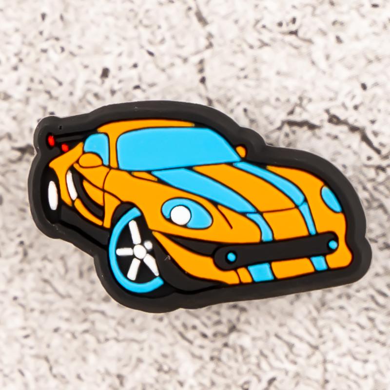 Race Car Charms Supercar 12PCS Drift Car PVC Cute Clog Pins Accessories Party Favors Birthday Gifts Holidays Decoration for Boys Women Girls