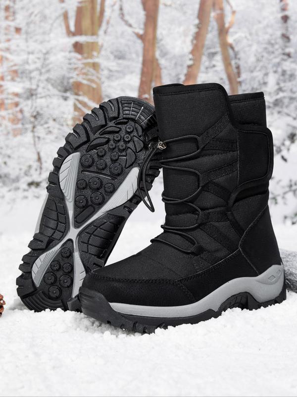 Women's Colorblock Waterproof Outdoor Snow Boots, Sporty Thermal Lined Comfortable Shoes for Winter, Non-slip Outdoor Sports Shoes for Women