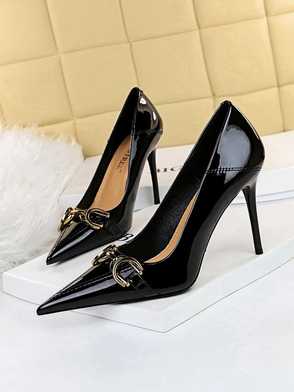 Women's Fashionable Solid Color Stiletto Court Pumps, Elegant Pointed Toe High Heels for Party, Daily Clothing Decor for Women & Girls