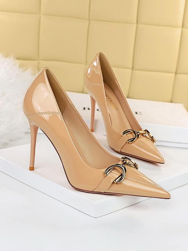 Women's Fashionable Solid Color Stiletto Court Pumps, Elegant Pointed Toe High Heels for Party, Daily Clothing Decor for Women & Girls