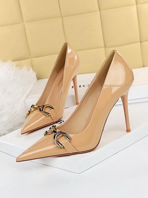 Women's Fashionable Solid Color Stiletto Court Pumps, Elegant Pointed Toe High Heels for Party, Daily Clothing Decor for Women & Girls