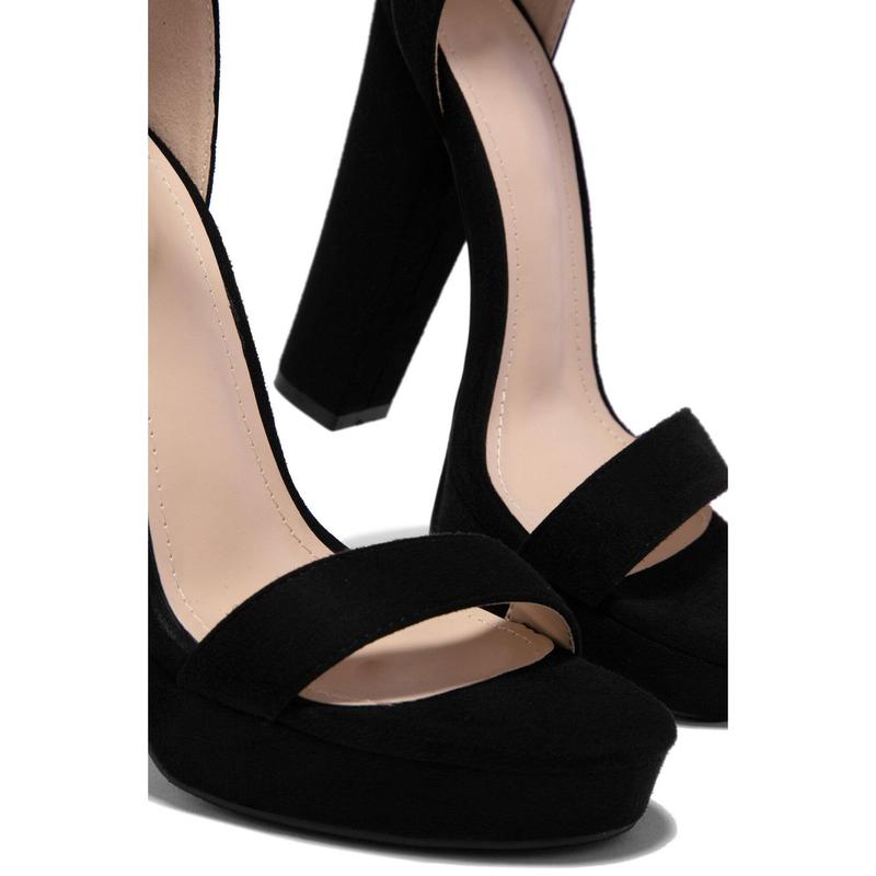 New Limits Platform Block Heels - Black