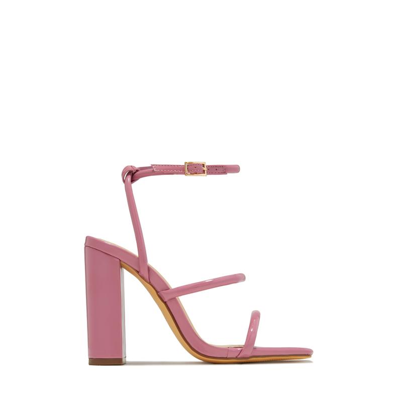 Emalia Block Heels - Nude