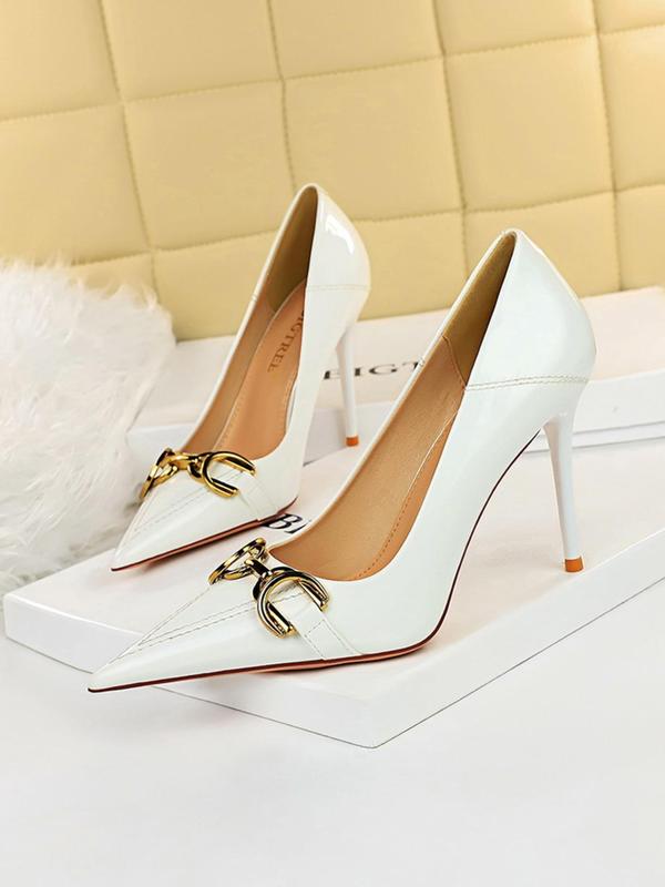 Women's Fashionable Solid Color Stiletto Court Pumps, Elegant Pointed Toe High Heels for Party, Daily Clothing Decor for Women & Girls