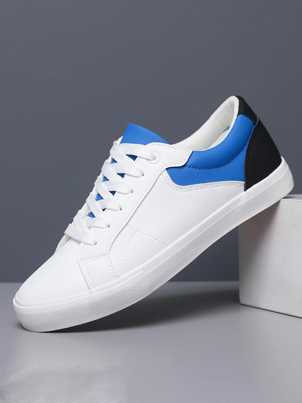 Men's Fashionable Colorblock Lace Up Low Top Sneakers, Casual Comfortable Breathable Sports Running Shoes for Men, Male All-match Round Toe Shoes for Daily Wear, Fall Outfits、fall Freshness