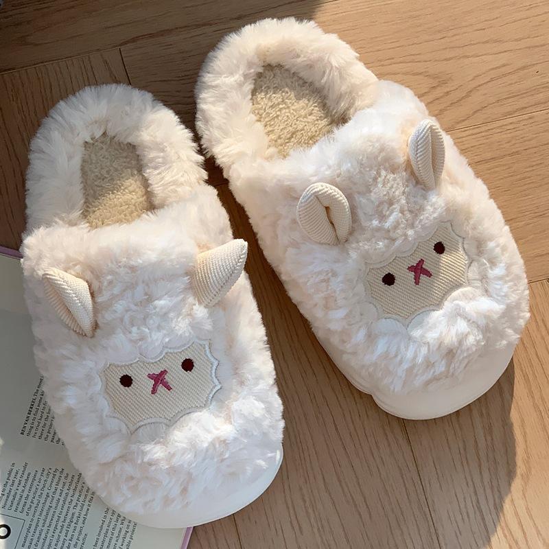 Hot sales Women's Lamb-rub Slippers Memory Foam Indoor Outdoor Cotton Winter Summer Winter lovely Indoors Cotton