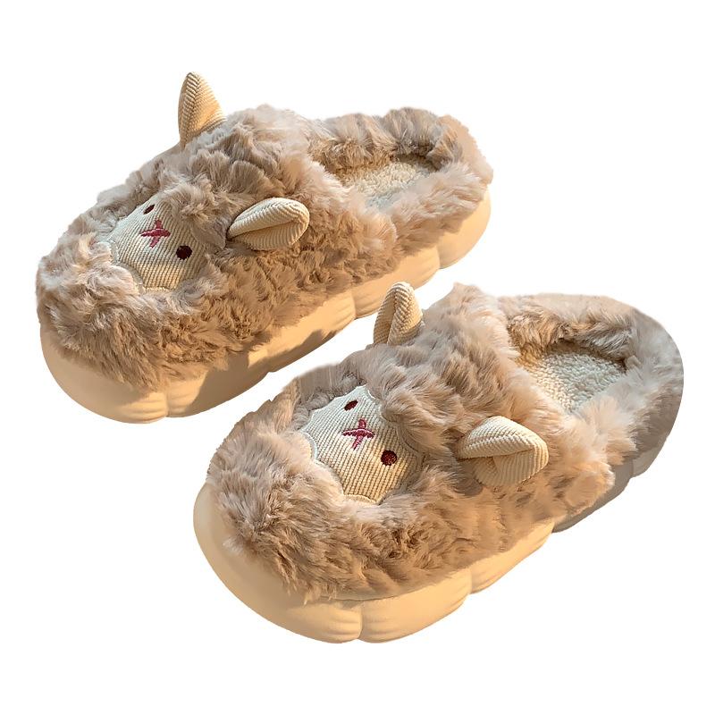 Hot sales Women's Lamb-rub Slippers Memory Foam Indoor Outdoor Cotton Winter Summer Winter lovely Indoors Cotton