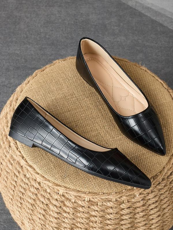 Women's Fashionable Plaid Pattern Slip on Flats, Casual Comfortable Pointed Toe Flat Shoes for Daily Wear, All-match Commuter Shoes for Work & Daily Wear