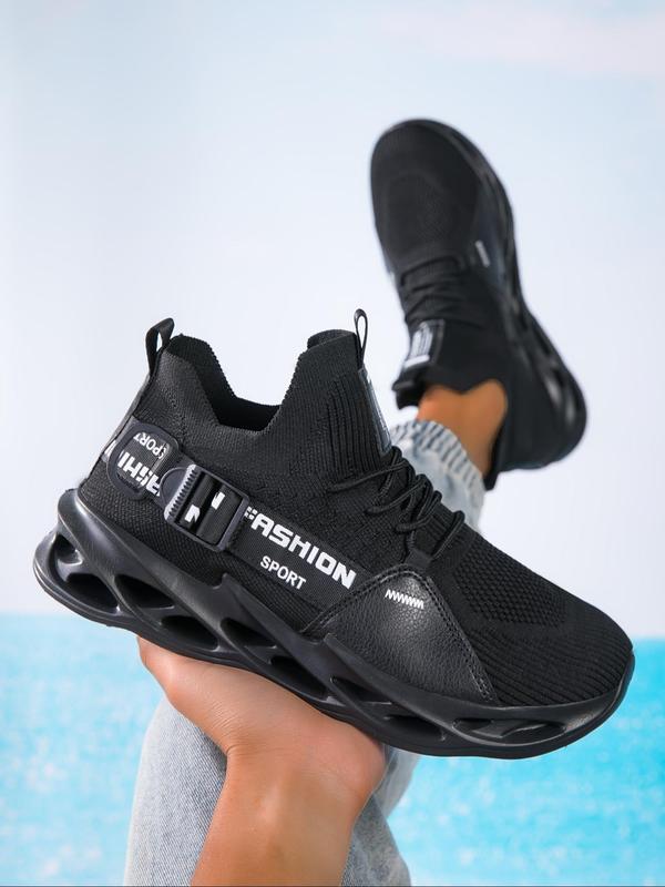 Men's Summer 2024 Fashion Sporty Breathable Lightweight Running Shoes for Treadmill Wear, Casual Hollow Out Sole Mesh Sneakers, Simple Design Breathable Walking Shoes, Boys Back To School Footwear Fall