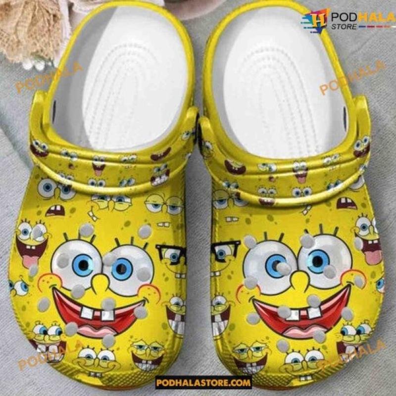 Spongebob Clog Spongebob Squarepants Yellow Pattern Clogs