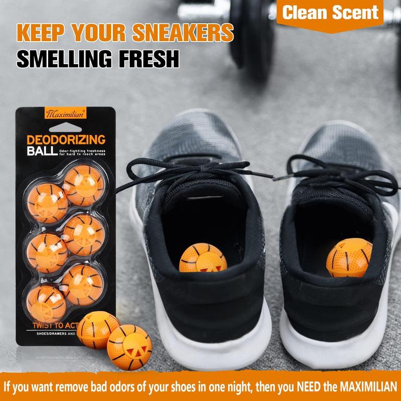 MAXIMILIAN Professional Shoe Deodorizer Balls - Odor-Fighting Freshener for Neutralizing Odor and Refreshing Footwear, Wardrobe, Bags - Comfort