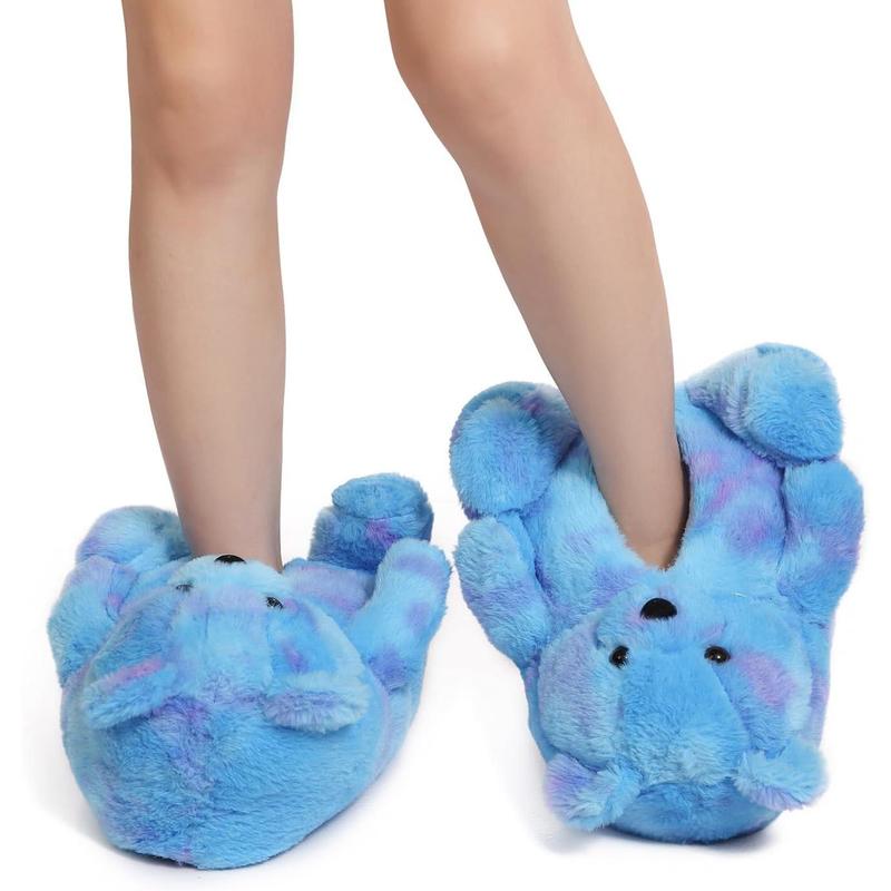 Women's Christmas Slippers Gifts,Cute Teddy Bear Slippers Fluffy Winter Warm House Slippers Comfy Home Bedroom Slippers for Women Teen Girls