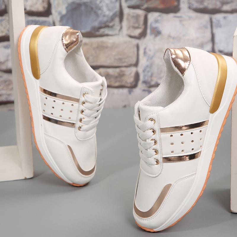 Women's Platform Walking Shoes Orthotic Arch Support Non Slip Wedge Tennis Sneakers Pain Relief Casual Work Shoe