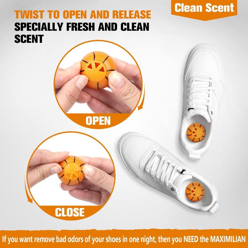 MAXIMILIAN Professional Shoe Deodorizer Balls - Odor-Fighting Freshener for Neutralizing Odor and Refreshing Footwear, Wardrobe, Bags - Comfort