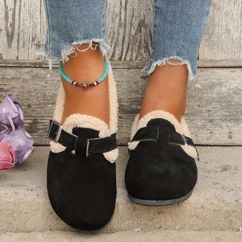 Cozy Winter Slip-On Shoes for Women - Soft, Warm, and Plush Lining with Comfortable Flat Design - Perfect for Cold Weather, Daily Walking, and Casual Occasions