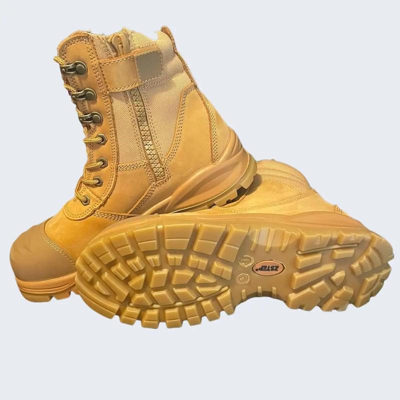 Mens work boots safety boots leather steel toe  military boots comfortable lightweight Lace anti Nails anti slip Shoe Footwear  waterproof  Walking Shoes  Closed to