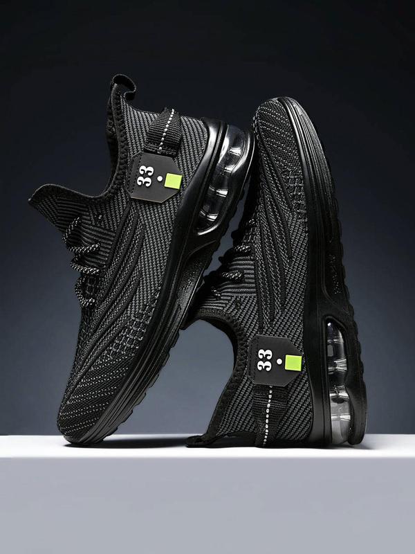 Men's Sporty Lace Up Running Shoes, 2024 New Style Casual Comfortable Breathable Air Sole Sneakers, Trendy All-match Sports Shoes for Daily Wear