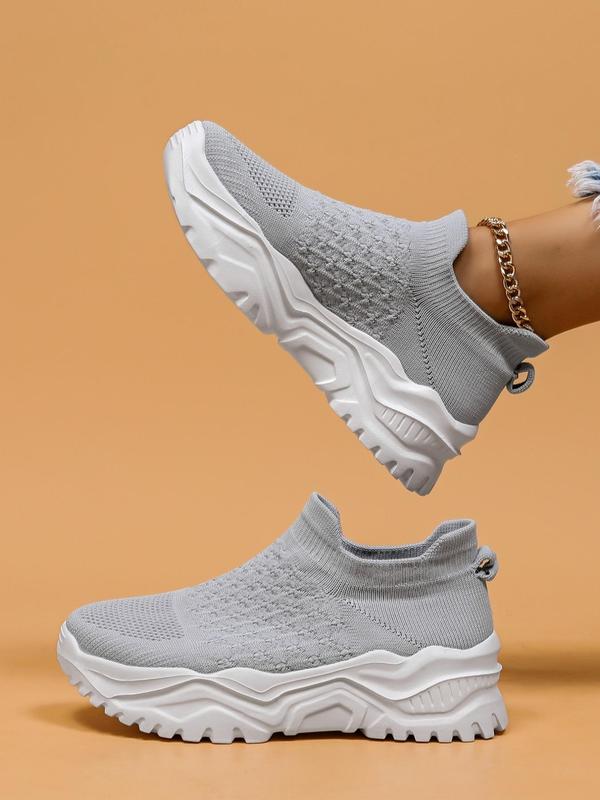 2024 New Style Plain Color Low Top Sneakers, Casual Comfortable Breathable Running Sports Shoes, All-match Slip on Trainer for Summer Wear, Shoes for Women, Fall Outfits, Fall Freshness for Fall 2024 Mesh Shoes Fall Shoes