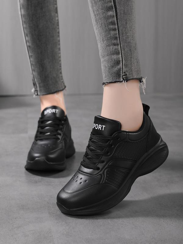 Women's Fashionable Lace Up Low Top Sneakers, Casual Comfortable Sports Shoes for Daily Wear, Trendy All-match Sneakers for Women