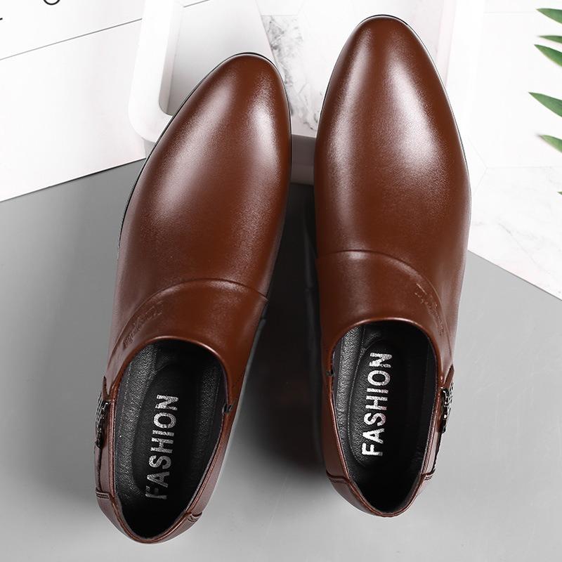 Men's Oxford fashion dress shoes A slip-on pointed classic dress business shoes for men