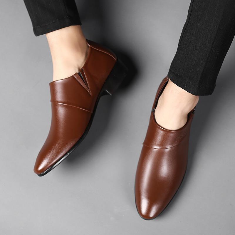 Men's Oxford fashion dress shoes A slip-on pointed classic dress business shoes for men