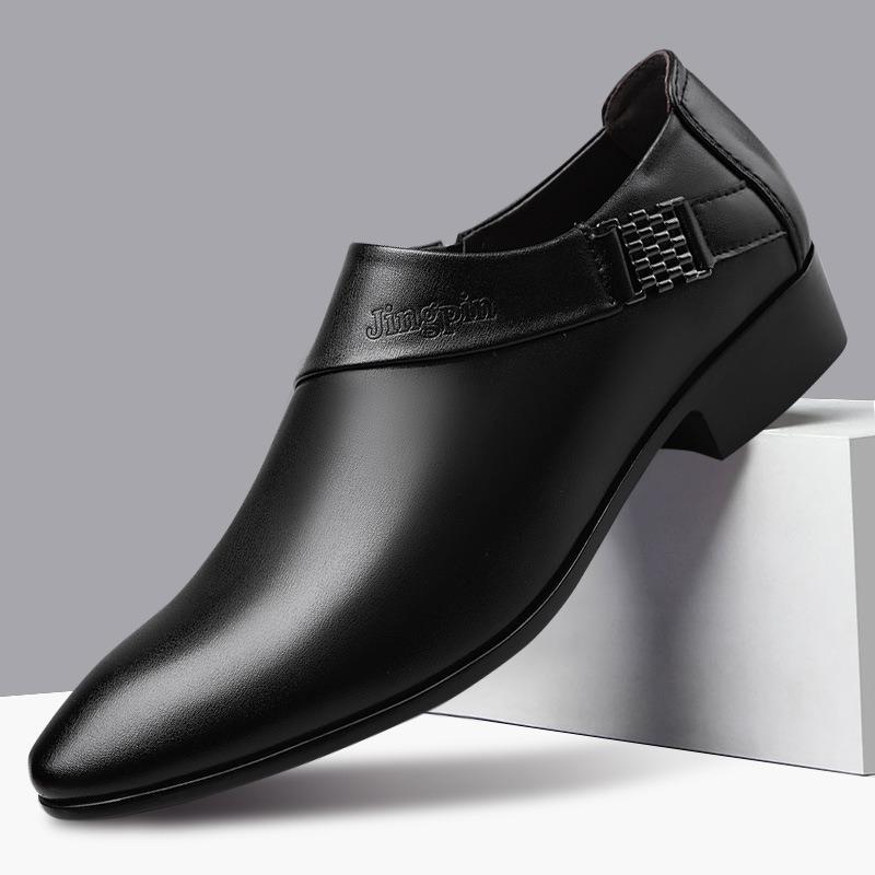 Men's Oxford fashion dress shoes A slip-on pointed classic dress business shoes for men