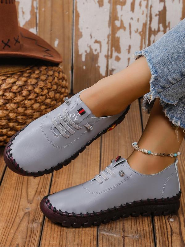 Women's Fashionable Lace Up Front Platform Sneakers, Casual Lightweight Comfortable Round Toe Shoes for Daily Wear, Female All-match Basic Shoes for Daily Wear