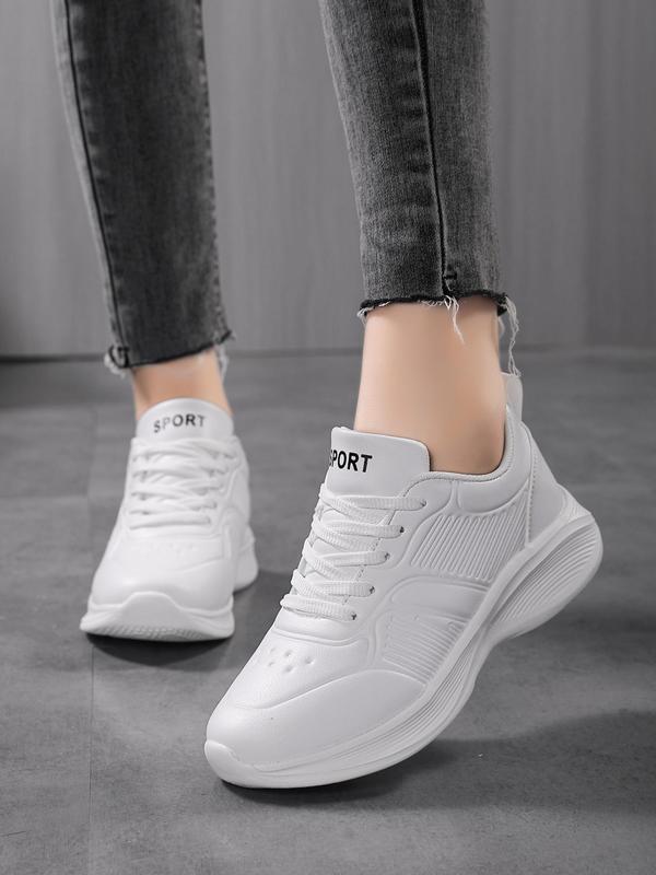 Women's Fashionable Lace Up Low Top Sneakers, Casual Comfortable Sports Shoes for Daily Wear, Trendy All-match Sneakers for Women