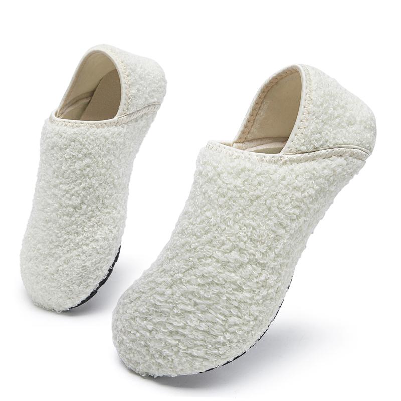 Women Plush Slippers House Slippers Warm Cotton Shoesn Idoor Barefoot Slippers Socks Furry Slip on Comfy Bedroom Flipflop Slide Walking Shoes Soft