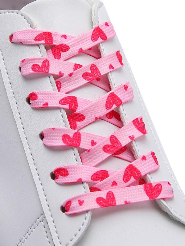 1 Pair Fashionable Heart Pattern Shoes Shoelaces