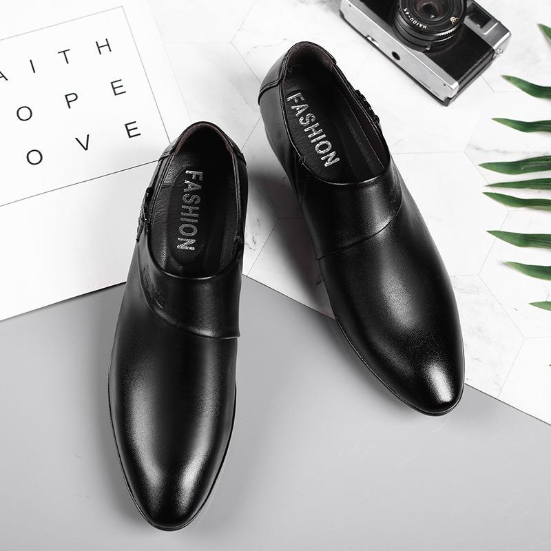 Men's Oxford fashion dress shoes A slip-on pointed classic dress business shoes for men