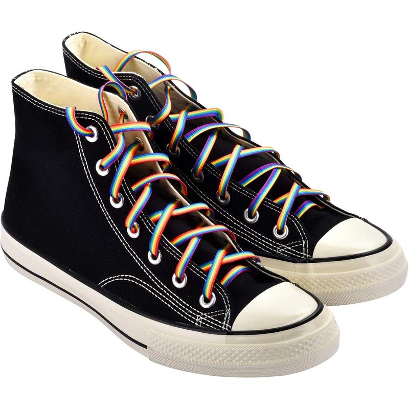 Rainbow Striped Shoe Laces - Rainbow Pride Shoelaces Gay Pride LGBTQ Laces for Parades 47