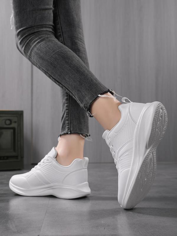 Women's Fashionable Lace Up Low Top Sneakers, Casual Comfortable Sports Shoes for Daily Wear, Trendy All-match Sneakers for Women