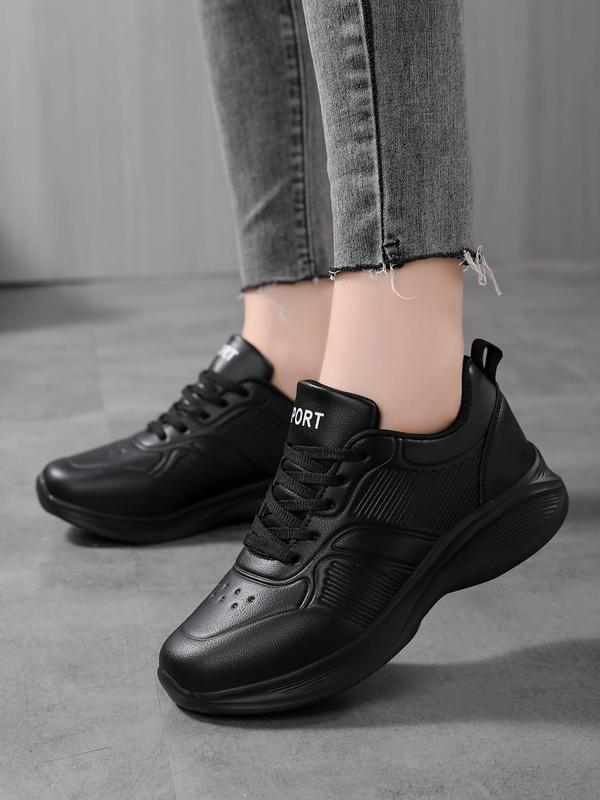 Women's Fashionable Lace Up Low Top Sneakers, Casual Comfortable Sports Shoes for Daily Wear, Trendy All-match Sneakers for Women