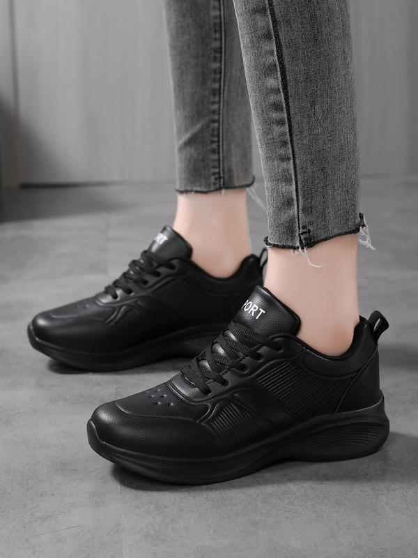 Women's Fashionable Lace Up Low Top Sneakers, Casual Comfortable Sports Shoes for Daily Wear, Trendy All-match Sneakers for Women