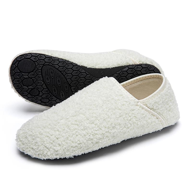 Women Plush Slippers House Slippers Warm Cotton Shoesn Idoor Barefoot Slippers Socks Furry Slip on Comfy Bedroom Flipflop Slide Walking Shoes Soft