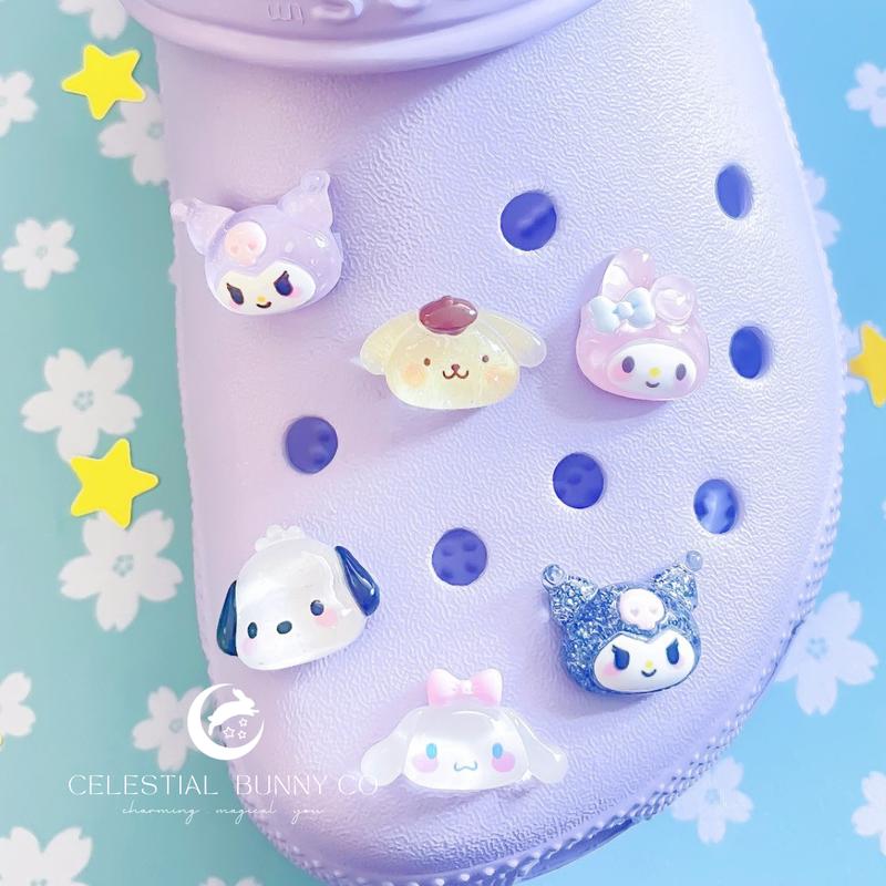 SHOE CHARM Gummy Kawaii Animal Heads | Dog | Cat | Rabbit | Set | Accessories | Clip | DIY | Bling | Cute | Pet | Gifts | Shoes | Bracelet