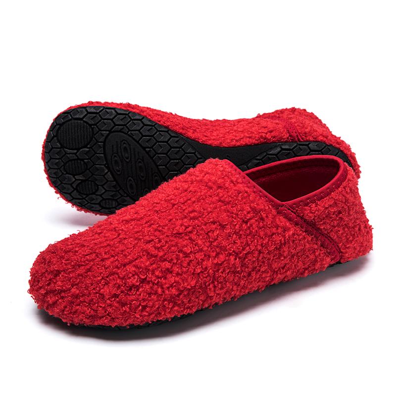 Women Plush Slippers House Slippers Warm Cotton Shoesn Idoor Barefoot Slippers Socks Furry Slip on Comfy Bedroom Flipflop Slide Walking Shoes Soft