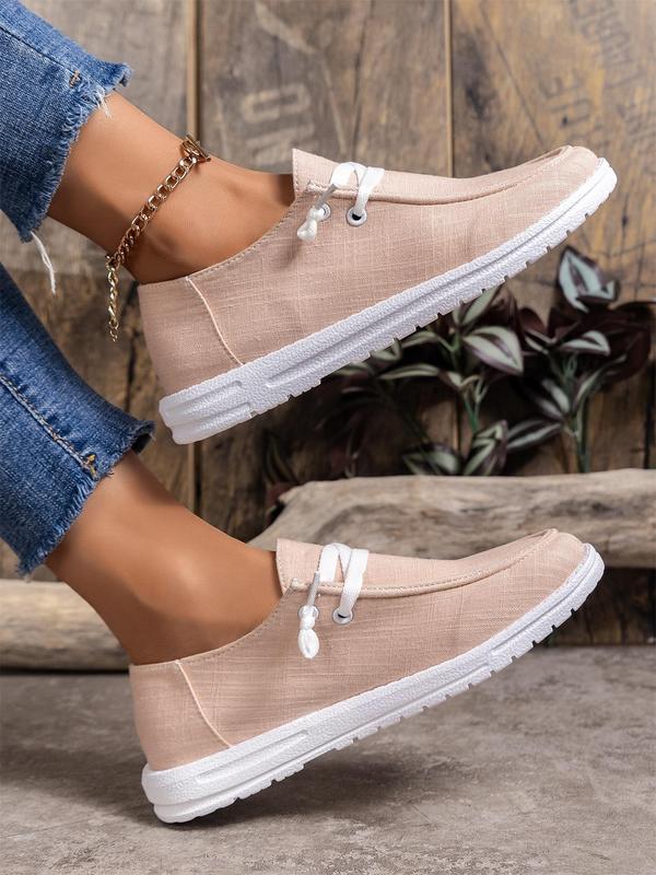 Women's Fashionable Lace Up Low Top Sneakers, 2024 New Style Casual Comfortable Breathable Shoes, Female All-match Round Toe Shoes for Daily Wear