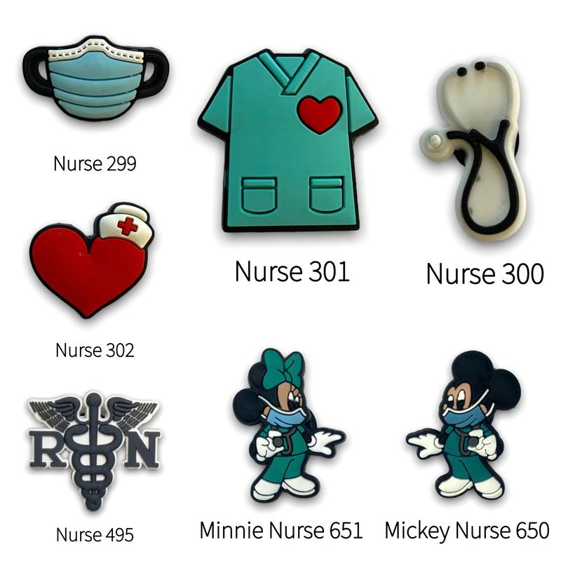 Nurse Mouse Croc Charms