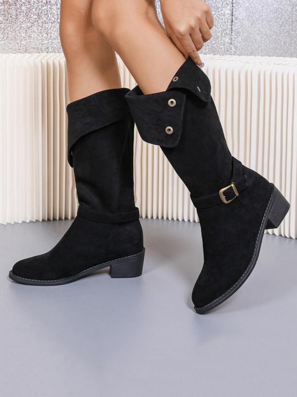 Women's Fashionable Studded Decor Boots, Casual Comfortable Boots for Daily Wear, Trendy All-match Boots for Women & Girls