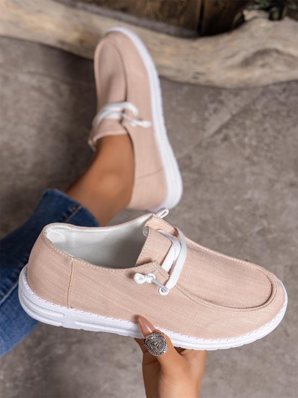 Women's Fashionable Lace Up Low Top Sneakers, 2024 New Style Casual Comfortable Breathable Shoes, Female All-match Round Toe Shoes for Daily Wear